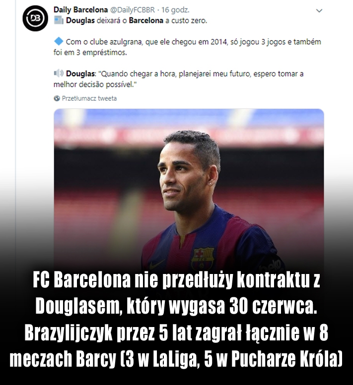 Douglas ODCHODZI z FC Barcelony!